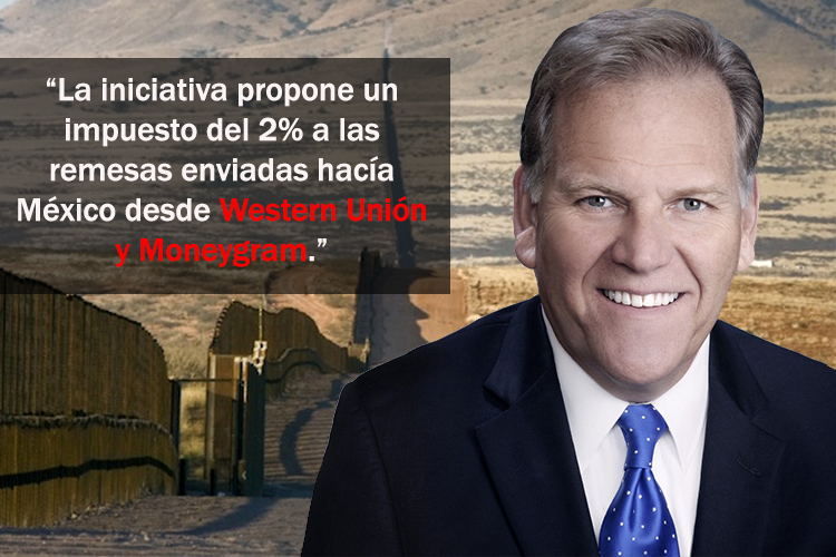 El republicano Mike Rogers propone impuesto de 2% a remesas para pagar muro de Trump