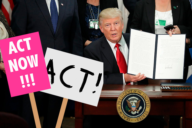 Trump firma ley que corta el financiamiento a clínicas que practican abortos