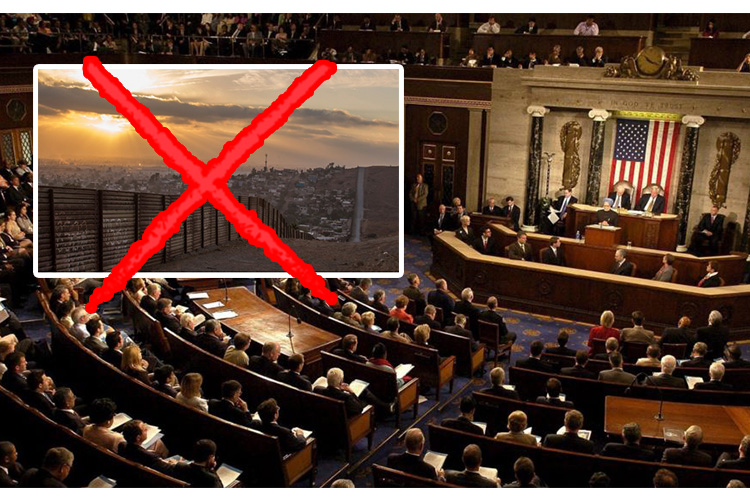 Congreso de EU niega recursos para el muro fronterizo de Donald Trump