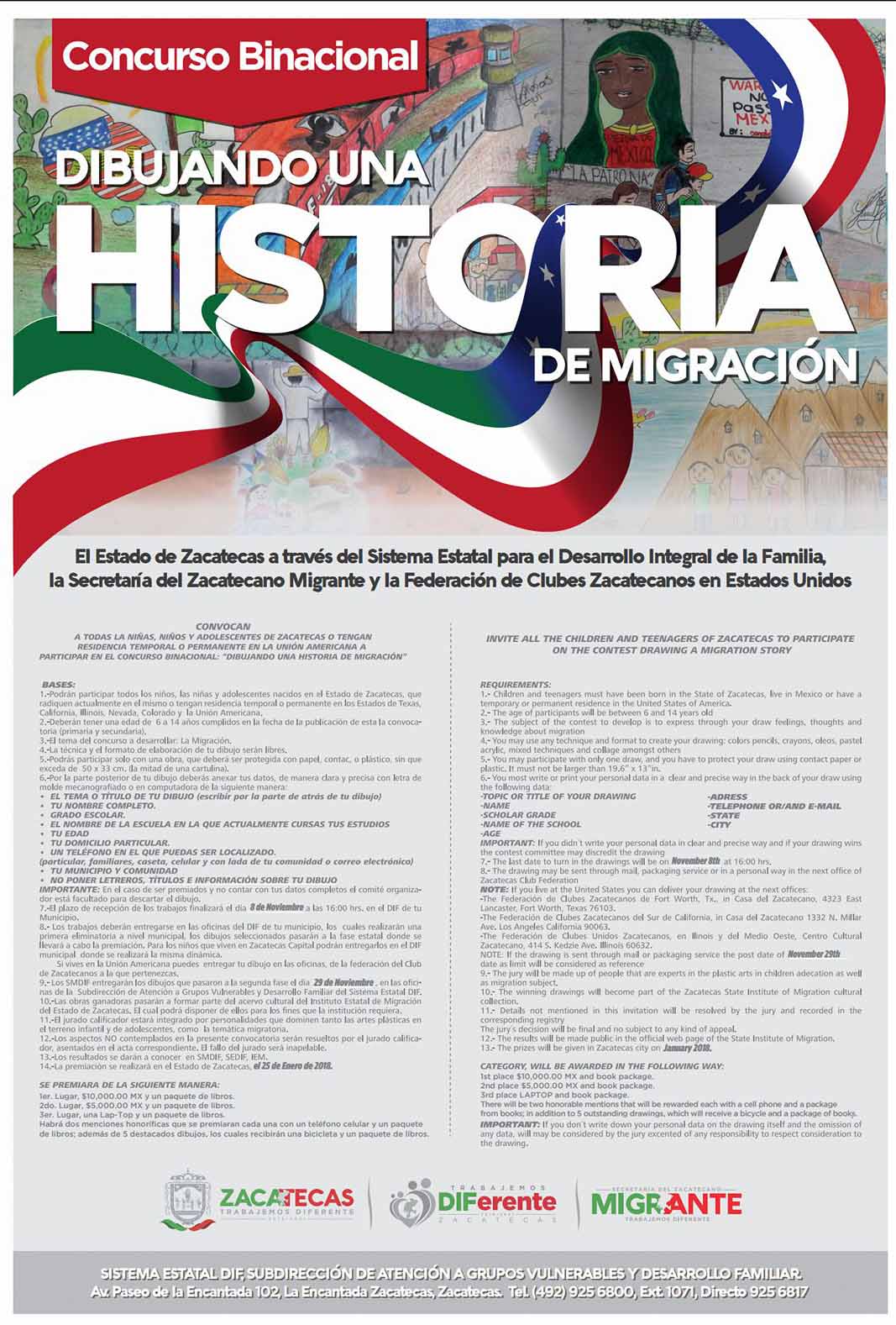 Convocan a niños zacatecanos a contar su historia de migración