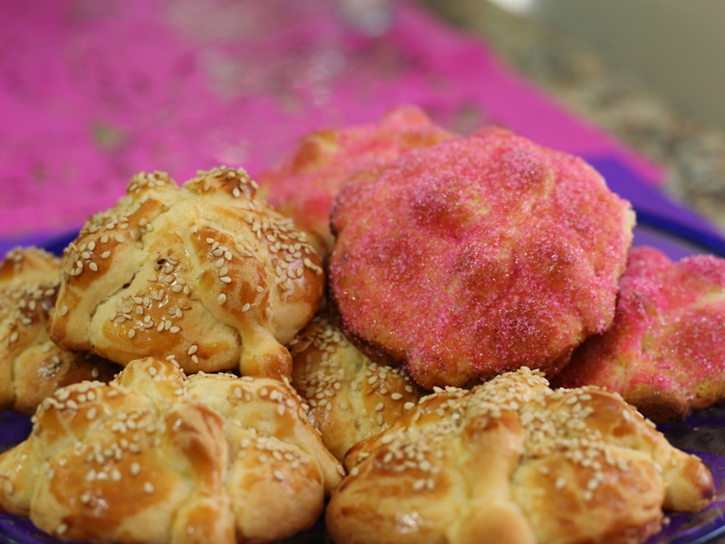 Variedad de pan de muerto