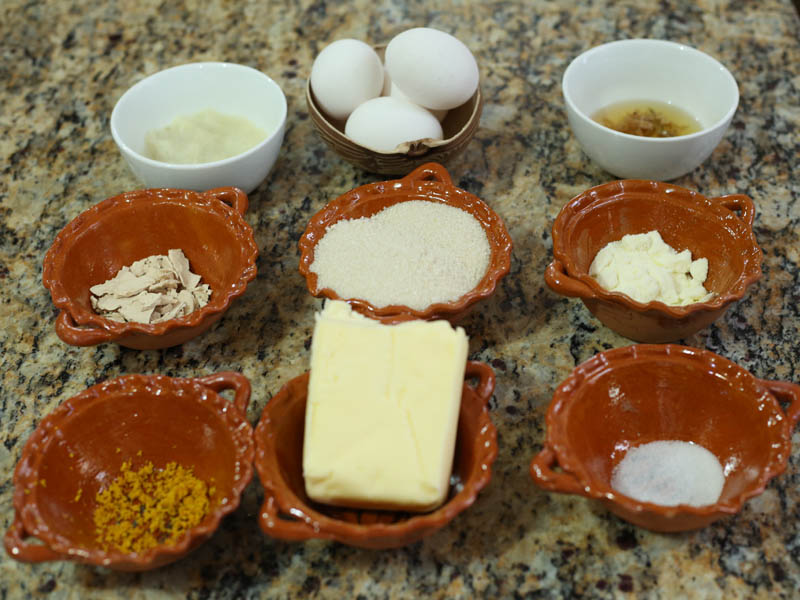 Ingredientes del pan de muerto