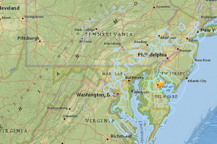 Se reporta sismo en el área de Delaware