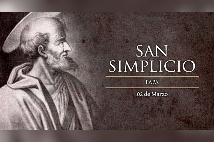 Simplicio fue el Papa número 47 de la Iglesia Católica -sucesor de Hilario- que reinó entre el 468 y 483.