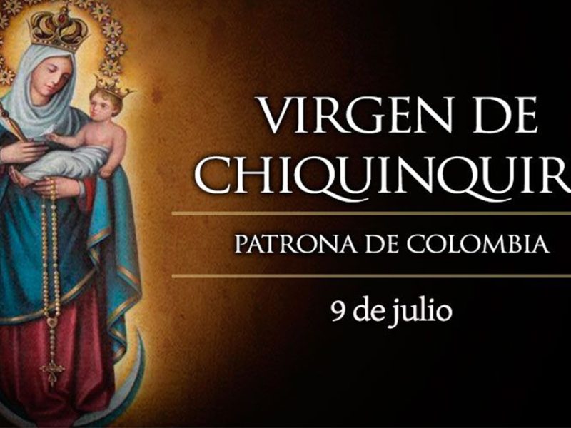 El 9 de julio se celebra la Fiesta de Nuestra Señora del Rosario de Chiquinquirá, que fue proclamada por el Papa Pío VII, en 1829, como Patrona de Colombia