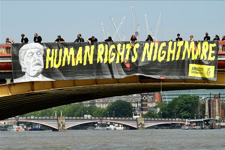 Amnistía Internacional criticó este día al del presidente de Estados Unidos al llamarlo “pesadilla de los derechos humanos”