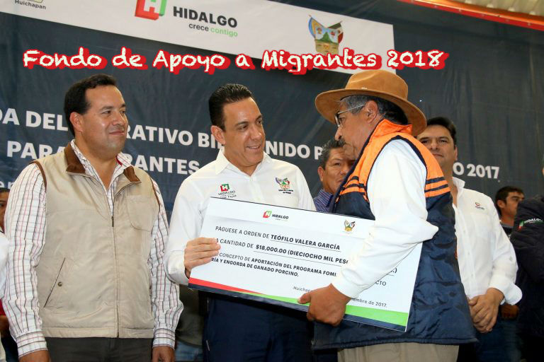 El gobierno de Hidalgo te invita a participar en el Fondo de Apoyo a Migrantes 2018, no dejes pasar más tiempo, solo tienes hasta el 1 de octubre