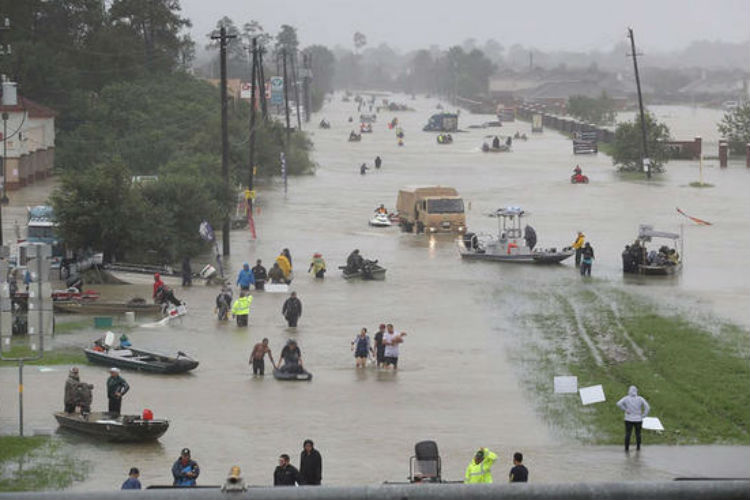 Destrucción del huracán Harvey en Houston
