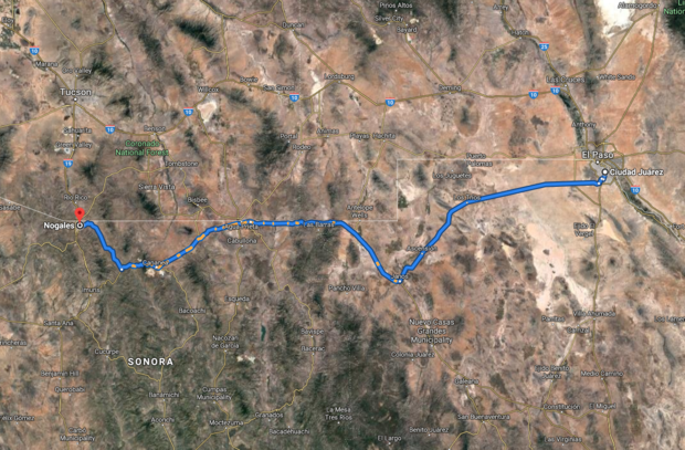 El viaje atraviesa territorio dominado por grupos del crimen organizado.