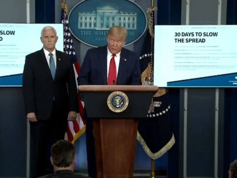 Coronavirus Trump White House