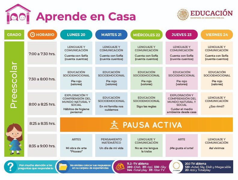 Niños y niñas de México regresan a clases con Aprende en Casa