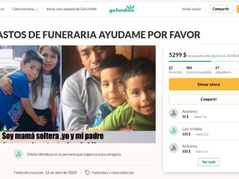 Mexicanos en EEUU hacen colectas virtuales para gastos funerarios