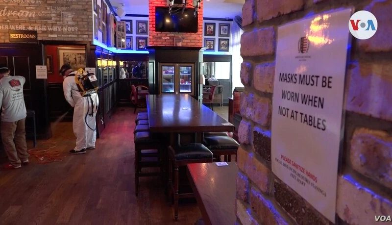 desinfección de restaurantes en eeuu