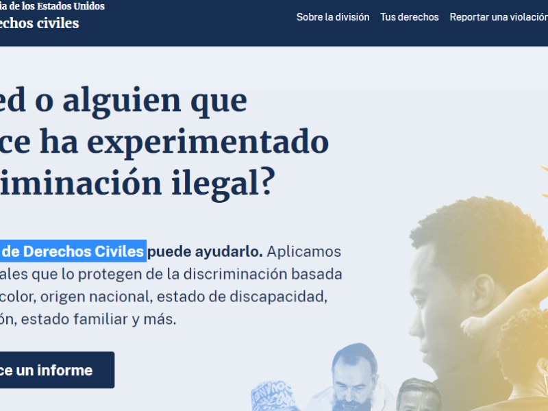 Departamento de Justicia de E.E.U.U. lanza portal para denunciar violaciones de derechos civiles