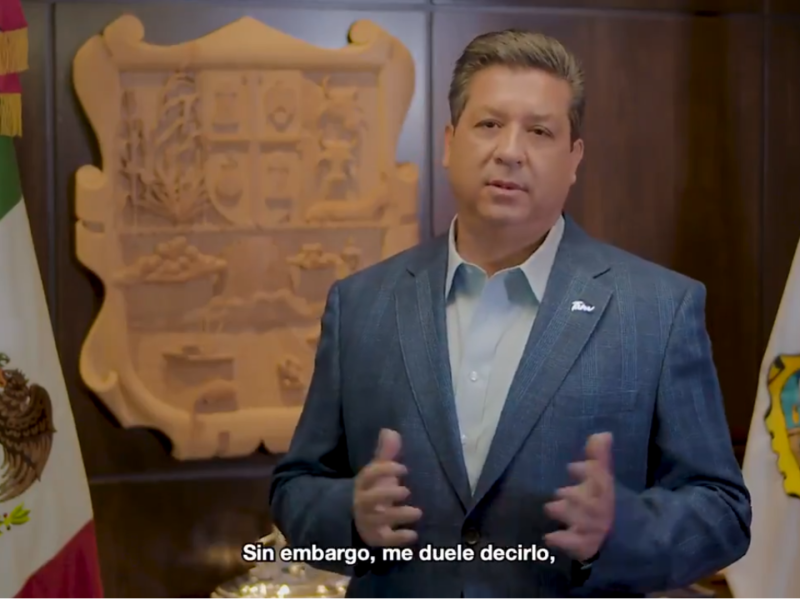 Gobernador de Tamaulipas da positivo a Covid-19