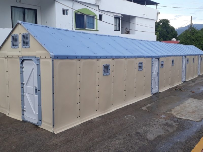 Acnur instala 48 viviendas para refugiados en México