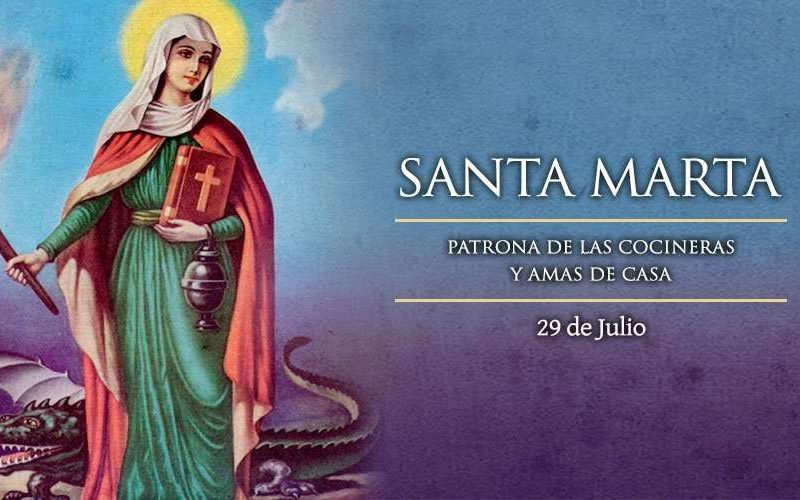 A Santa Marta se le suele representar con una Biblia y un dragón a sus pies. Imagen: ACI Prensa