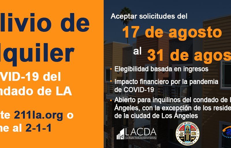 El condado de Los Ángeles dará apoyo para pagar la renta de vivienda