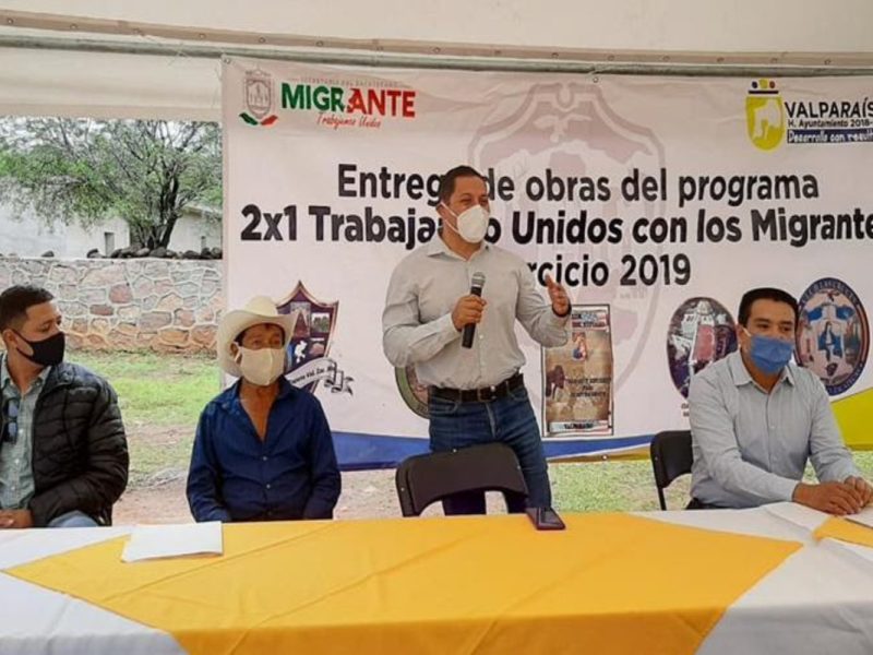 Entregan obras del Programa 2x1 en Valparaíso, Zacatecas