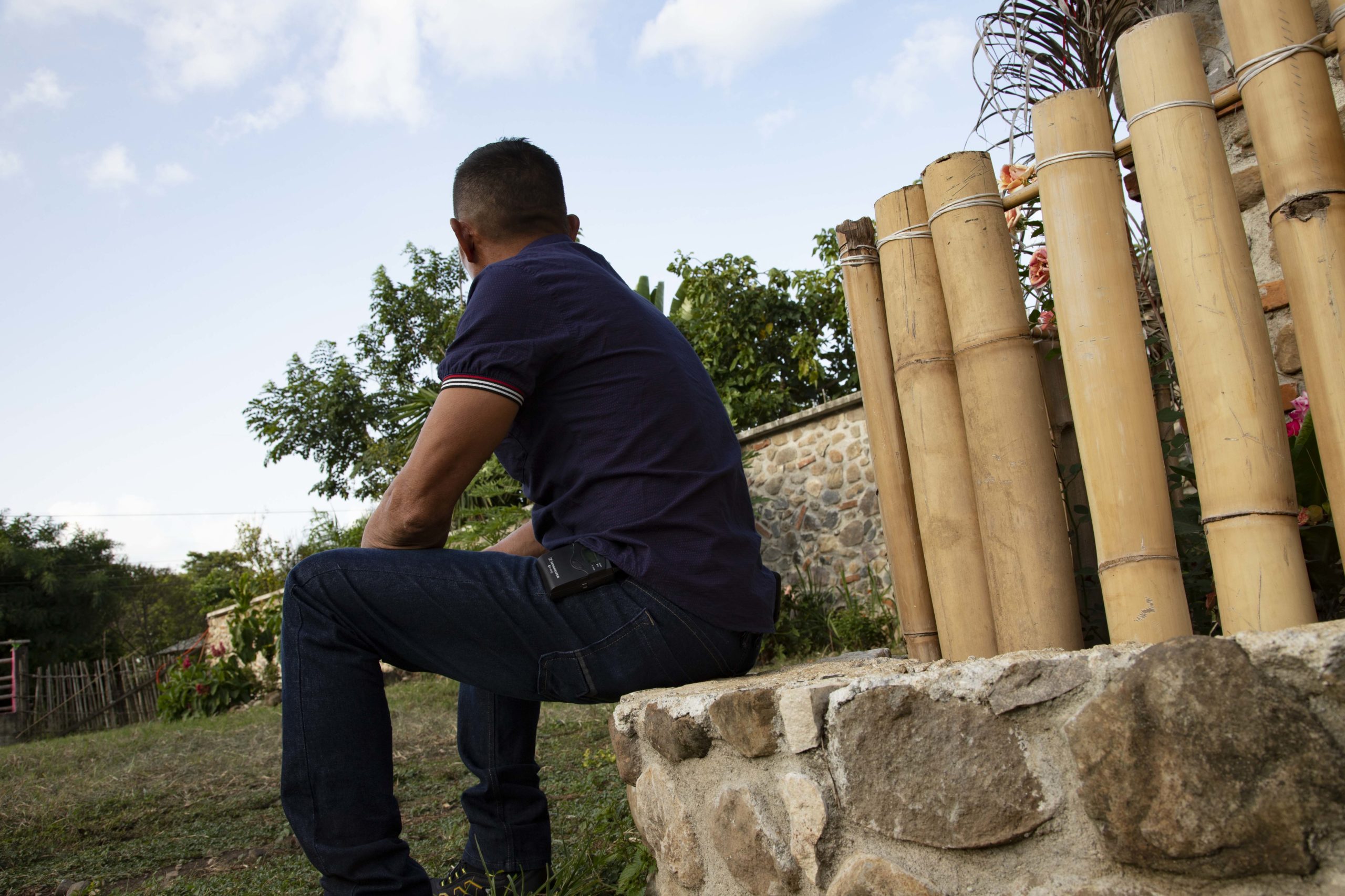 Óscar Rivas, al término de su travesía a pie, en el albergue de Las Patronas donde se recuperó durante dos meses.