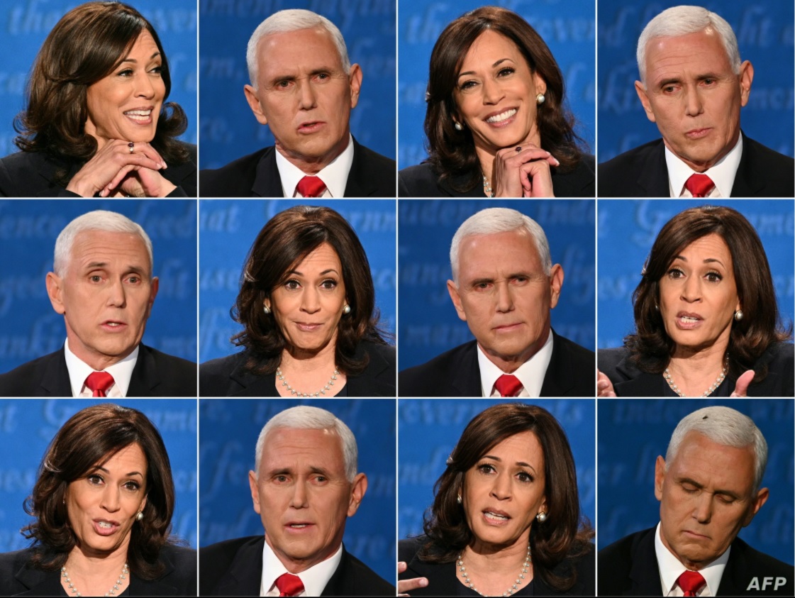 Harris y Pence debate vicepresencial AFP VOA