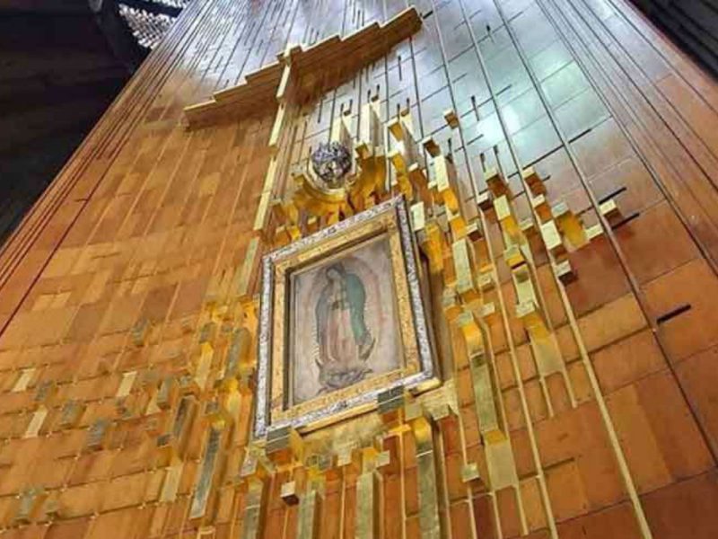 Imagen original de la Virgen en la Basílica de Guadalupe.