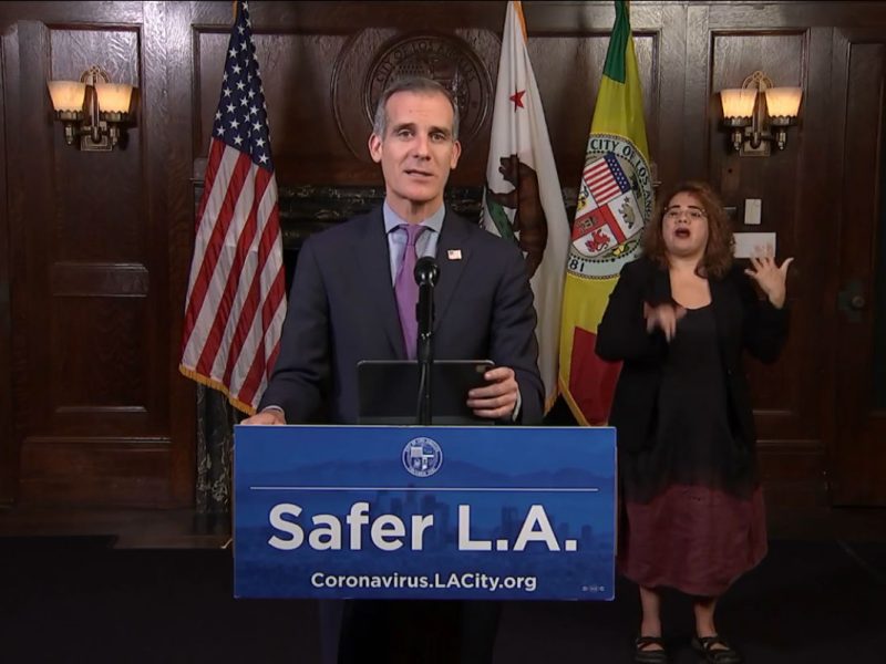 Maro Eric Garcetti emite mensaje sobre el coronavirus Covid-19