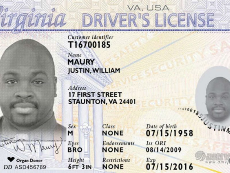 Esta licencia de conducir es especial para migrantes indocumentados de Virginia que no pueden presentar pruebas de su residencia "legal" en USA.