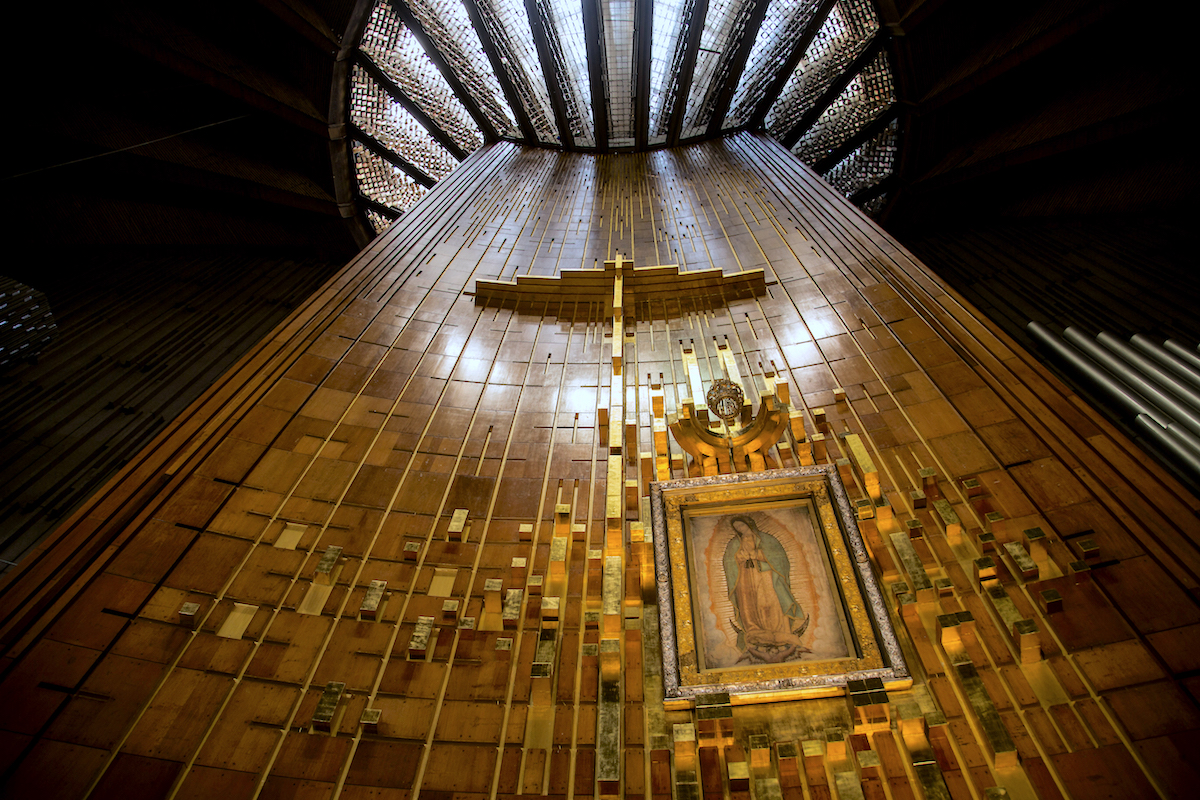 La tilma de San Juan Diego donde quedó plasmada la imagen Virgen de Guadalupe. Foto: María Langarica