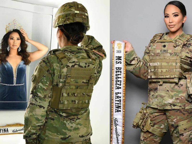 Beatriz Flores, soldado latina y MS Belleza Latina que promueve la salud mental