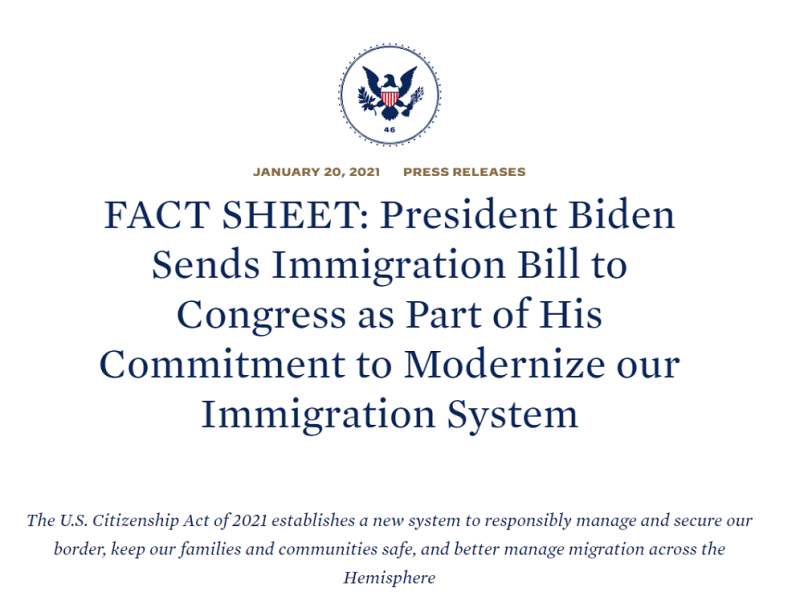 Estos son los 12 puntos más importantes de la reforma migratoria de Joe Biden.