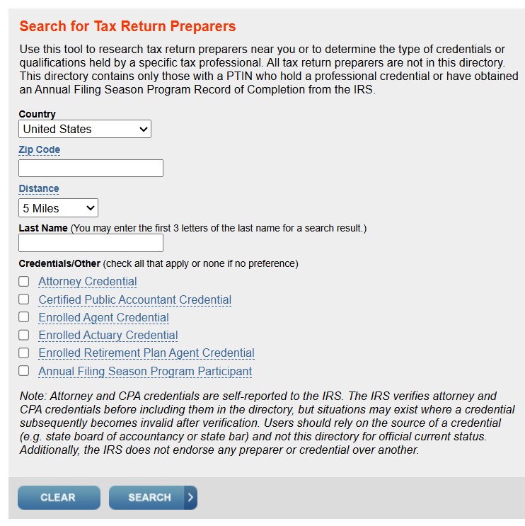 tax preparer
Preparador de impuestos