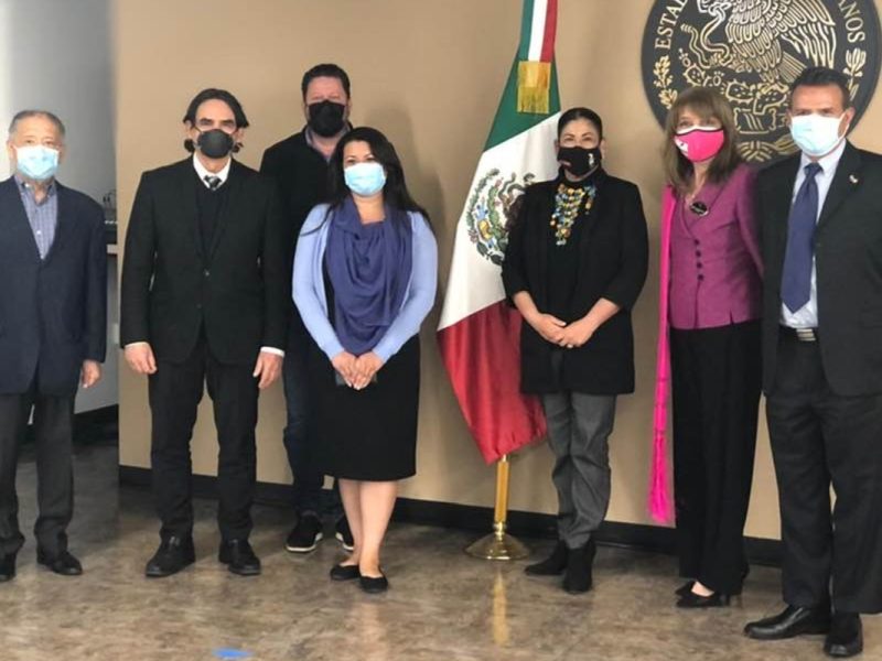 Guadalupe Gómez Federación de Clubes Zacatecanos del Sur de California Reunión con SRE