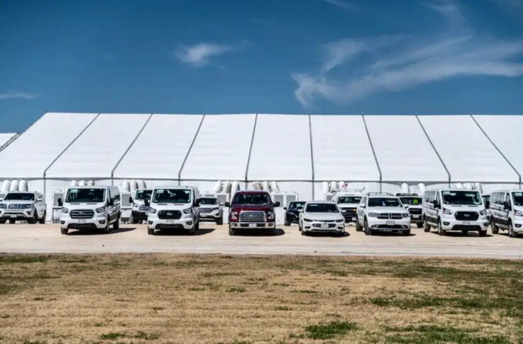 Instalaciones en Carrizo Spring, Texas. | Foto: Sergio Flores, The Washington Post.