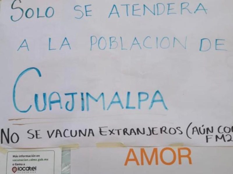 No se vacuna a extranjeros