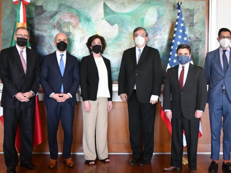 La reunión contó con la participación del secretario de Relaciones Exteriores, Marcelo Ebrard Casaubon, y la coordinadora de la frontera sur de Estados Unidos, la embajadora Roberta Jacobson