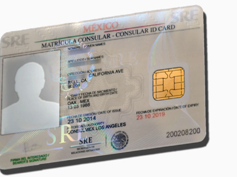 La matrícula consular se puede usar como documento de identidad en Estados Unidos.