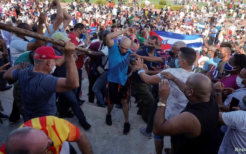 El presidente de Cuba ha llamado abiertamente a la represión contra los manifestantes.