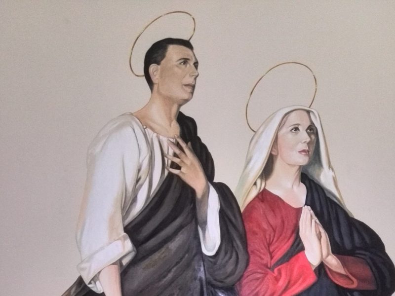 Santa Mónica y su hijo San Agustín, dos de los santos pertenecientes al santoral de agosto.