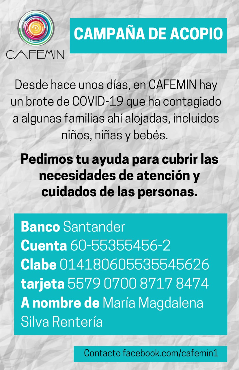 Cafemin solicita campaña de acopio | Foto: Vía redes sociales