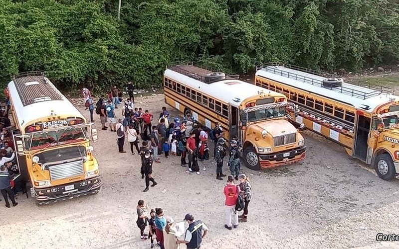 La frontera El Ceibo, cerca de Petén, Guatemala.