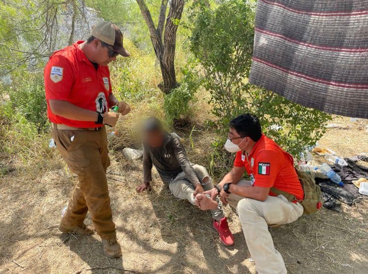 Entre los migrantes rescatados por el INM en Tamaulipas había menores sin acompañantes.