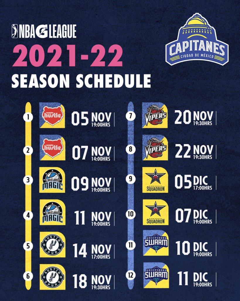 Calendario de los Capitanes de la Ciudad de México | Foto: Capitanes de la Ciudad de México