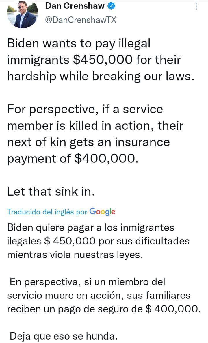 Tweet de Dan Crenshaw. 