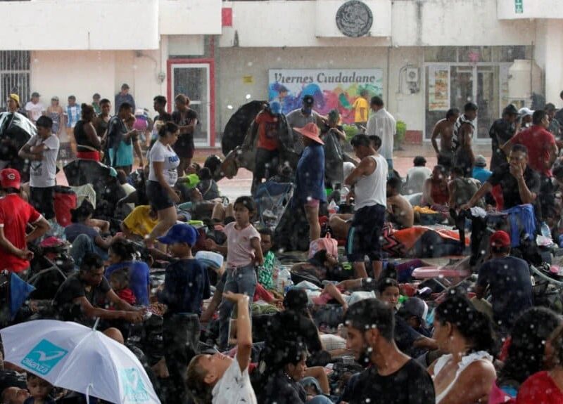 La caravana de migrantes avanza por el estado de Chipas, al sur de México.