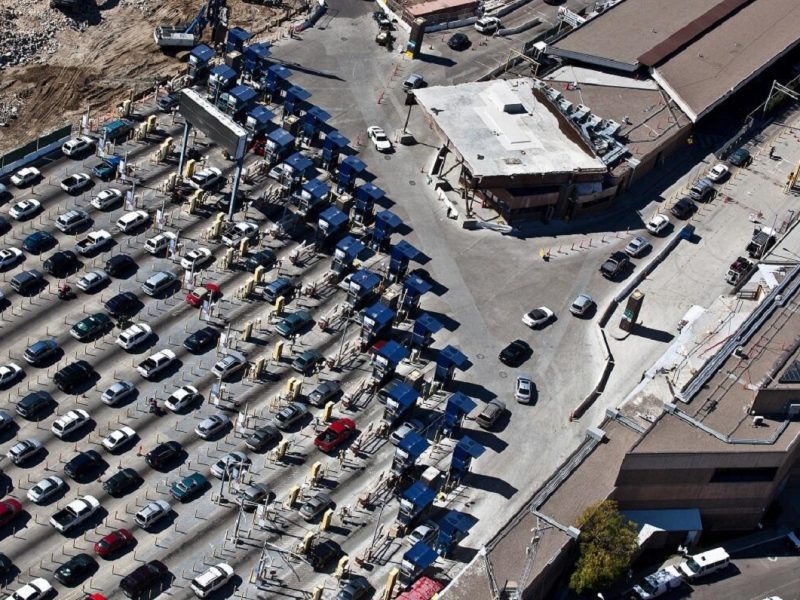 La reapertura de la frontera está fechada para este lunes 8 de noviembre. Así se prepara la garita de San Ysidro.