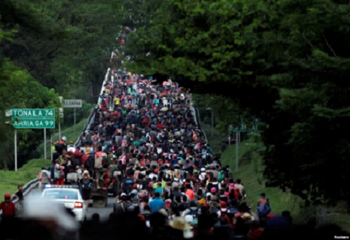 La caravana migrante que salió de Tapachula el 23 de octubre de 2021 sigue avanzando hacia el centro de México.
