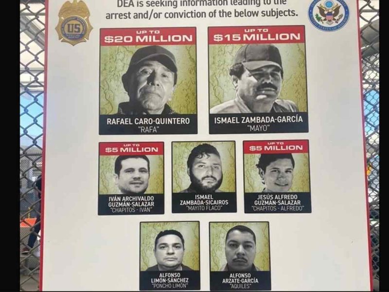 La DEA está buscando a los miembros del Cártel de Sinaloa.