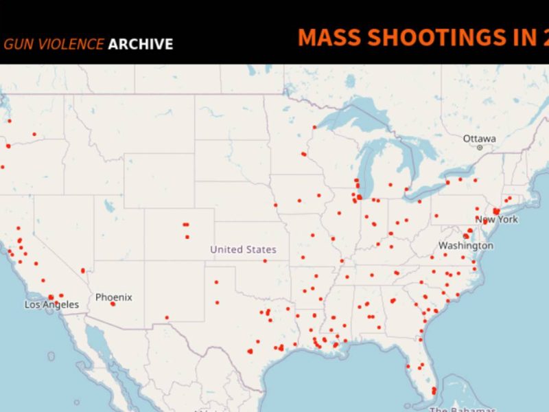 Los tiroteos masivos que han pasado en Estados Unidos durante 2022.