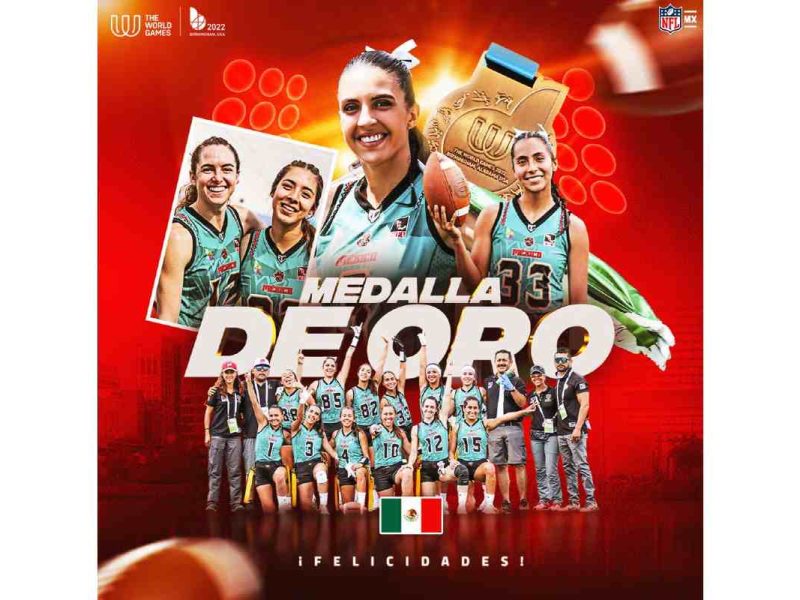 Equipo femenil de Flag Football le dio la medalla de oro a México.